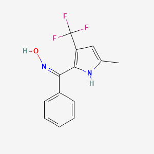 [5-methyl-3-(trifluoromethyl)-1H-pyrrol-2-yl](phenyl)methanone oxime