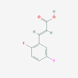 molecular formula C9H6FIO2 B2396855 3-(2-Fluoro-5-iodophenyl)acrylic acid CAS No. 773130-25-9