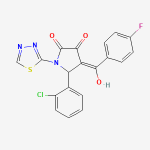 5-(2-chlorophenyl)-4-(4-fluorobenzoyl)-3-hydroxy-1-(1,3,4-thiadiazol-2-yl)-1H-pyrrol-2(5H)-one