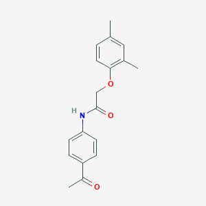 molecular formula C18H19NO3 B239686 N-(4-acetylphenyl)-2-(2,4-dimethylphenoxy)acetamide 