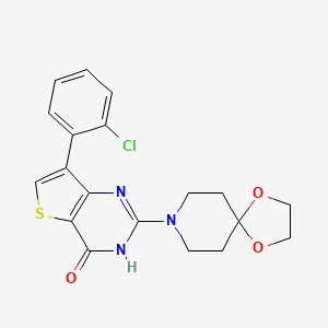 7-(2-chlorophenyl)-2-(1,4-dioxa-8-azaspiro[4.5]dec-8-yl)thieno[3,2-d]pyrimidin-4(3H)-one