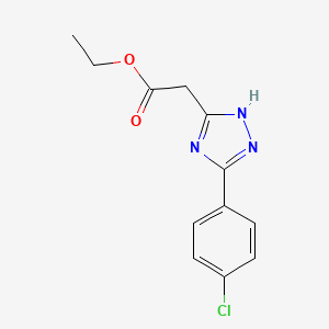 ethyl 2-[5-(4-chlorophenyl)-4H-1,2,4-triazol-3-yl]acetate