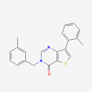 molecular formula C21H18N2OS B2396881 3-(3-methylbenzyl)-7-(2-methylphenyl)thieno[3,2-d]pyrimidin-4(3H)-one CAS No. 1207041-37-9