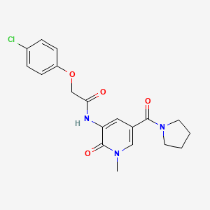 2-(4-chlorophenoxy)-N-(1-methyl-2-oxo-5-(pyrrolidine-1-carbonyl)-1,2-dihydropyridin-3-yl)acetamide