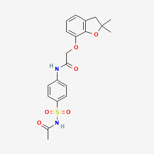 N-[4-(acetylsulfamoyl)phenyl]-2-[(2,2-dimethyl-3H-1-benzofuran-7-yl)oxy]acetamide