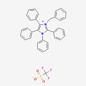 1-Benzyl-2,3,4,5-tetraphenyl-1H-imidazol-3-ium trifluoromethanesulfonate