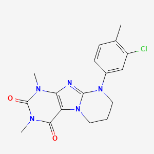 9-(3-chloro-4-methylphenyl)-1,3-dimethyl-6,7,8,9-tetrahydropyrimido[2,1-f]purine-2,4(1H,3H)-dione