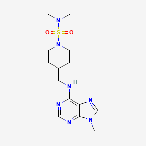 N,N-Dimethyl-4-[[(9-methylpurin-6-yl)amino]methyl]piperidine-1-sulfonamide