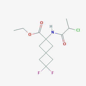 Ethyl 6-(2-chloropropanoylamino)-2,2-difluorospiro[3.3]heptane-6-carboxylate