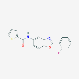 molecular formula C18H11FN2O2S B239693 N-[2-(2-fluorophenyl)-1,3-benzoxazol-5-yl]thiophene-2-carboxamide 