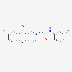 2-(8-chloro-10-oxo-3,4-dihydrobenzo[b][1,6]naphthyridin-2(1H,5H,10H)-yl)-N-(3-fluorophenyl)acetamide