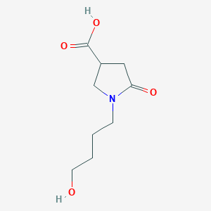 molecular formula C9H15NO4 B2396942 1-(4-Hydroxybutyl)-5-oxopyrrolidine-3-carboxylic acid CAS No. 1546841-59-1