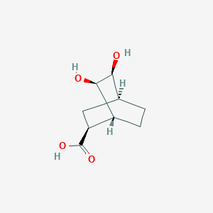 molecular formula C9H14O4 B2396949 （1R,2S,4S,5S,6R）-5,6-二羟基双环[2.2.2]辛烷-2-羧酸 CAS No. 2445749-81-3