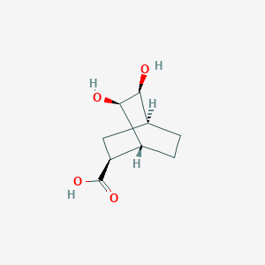 molecular formula C9H14O4 B2396949 (1R,2S,4S,5S,6R)-5,6-Dihidroxi-biciclo[2.2.2]octano-2-ácido carboxílico CAS No. 2445749-81-3