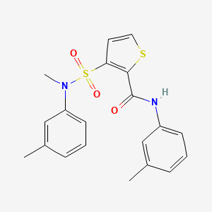 molecular formula C20H20N2O3S2 B2396964 3-[メチル(3-メチルフェニル)スルファモイル]-N-(3-メチルフェニル)チオフェン-2-カルボキサミド CAS No. 1207020-21-0