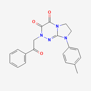 molecular formula C20H18N4O3 B2396977 2-(2-oxo-2-phenylethyl)-8-(p-tolyl)-7,8-dihydroimidazo[2,1-c][1,2,4]triazine-3,4(2H,6H)-dione CAS No. 941891-63-0