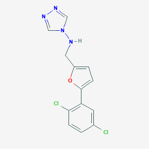 molecular formula C13H10Cl2N4O B239699 N-{[5-(2,5-dichlorophenyl)-2-furyl]methyl}-4H-1,2,4-triazol-4-amine 