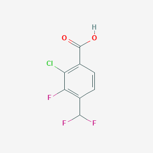 molecular formula C8H4ClF3O2 B2396991 2-Chloro-4-(difluoromethyl)-3-fluorobenzoic acid CAS No. 2248304-19-8