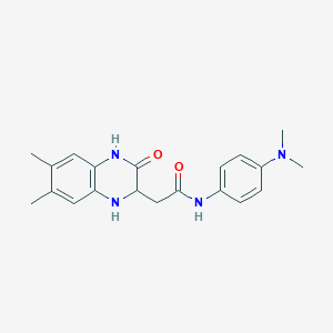 N-[4-(dimethylamino)phenyl]-2-(6,7-dimethyl-3-oxo-1,2,3,4-tetrahydroquinoxalin-2-yl)acetamide