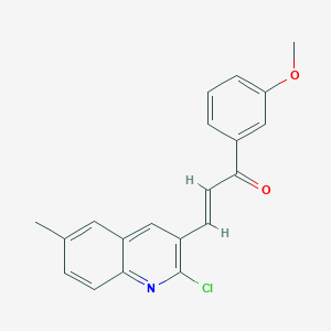 molecular formula C20H16ClNO2 B2397003 (E)-3-(2-氯-6-甲基喹啉-3-基)-1-(3-甲氧基苯基)丙-2-烯-1-酮 CAS No. 1356810-56-4