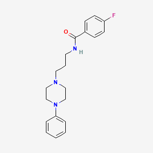 4-fluoro-N-(3-(4-phenylpiperazin-1-yl)propyl)benzamide