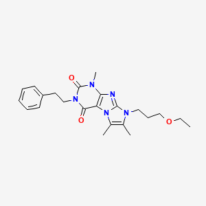 8-(3-ethoxypropyl)-1,6,7-trimethyl-3-phenethyl-1H-imidazo[2,1-f]purine-2,4(3H,8H)-dione
