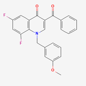 molecular formula C24H17F2NO3 B2397022 3-benzoyl-6,8-difluoro-1-(3-methoxybenzyl)quinolin-4(1H)-one CAS No. 902507-62-4