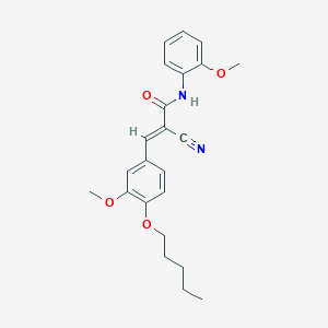 (E)-2-cyano-3-(3-methoxy-4-pentoxyphenyl)-N-(2-methoxyphenyl)prop-2-enamide