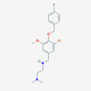 molecular formula C19H24BrFN2O2 B239703 N-{3-bromo-4-[(4-fluorobenzyl)oxy]-5-methoxybenzyl}-N-[2-(dimethylamino)ethyl]amine 