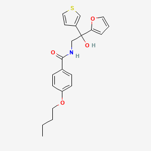4-butoxy-N-(2-(furan-2-yl)-2-hydroxy-2-(thiophen-3-yl)ethyl)benzamide