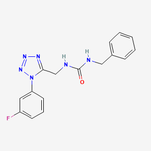 molecular formula C16H15FN6O B2397033 1-benzyl-3-((1-(3-fluorophenyl)-1H-tetrazol-5-yl)methyl)urea CAS No. 921110-26-1