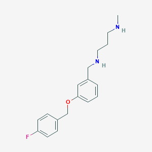 molecular formula C18H23FN2O B239704 N-{3-[(4-fluorobenzyl)oxy]benzyl}-N-[3-(methylamino)propyl]amine 
