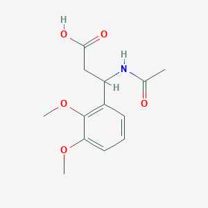 molecular formula C13H17NO5 B2397046 3-乙酰氨基-3-(2,3-二甲氧基苯基)丙酸 CAS No. 1494117-08-6