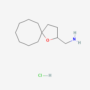 1-Oxaspiro[4.7]dodecan-2-ylmethanamine;hydrochloride