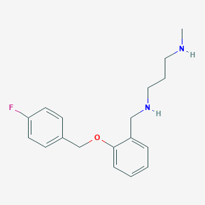 molecular formula C18H23FN2O B239705 N-{2-[(4-fluorobenzyl)oxy]benzyl}-N-[3-(methylamino)propyl]amine 
