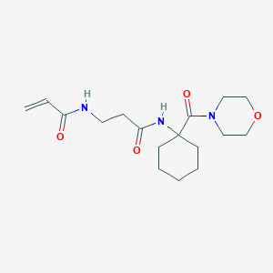 molecular formula C17H27N3O4 B2397052 N-[1-(Morpholine-4-carbonyl)cyclohexyl]-3-(prop-2-enoylamino)propanamide CAS No. 2361766-27-8