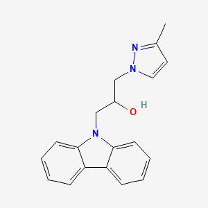 molecular formula C19H19N3O B2397057 1-(9H-carbazol-9-yl)-3-(3-methyl-1H-pyrazol-1-yl)-2-propanol CAS No. 2248959-50-2