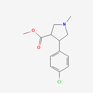 molecular formula C13H16ClNO2 B2397059 Methyl 4-(4-chlorophenyl)-1-methylpyrrolidine-3-carboxylate CAS No. 1706459-58-6