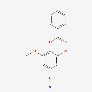 molecular formula C15H10BrNO3 B2397062 2-Bromo-4-cyano-6-methoxyphenyl benzoate CAS No. 700858-32-8