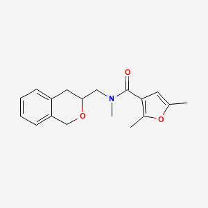 molecular formula C18H21NO3 B2397065 N-(异色满-3-基甲基)-N,2,5-三甲基呋喃-3-甲酰胺 CAS No. 2034320-24-4