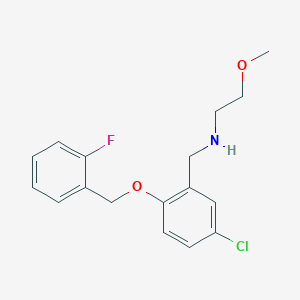 molecular formula C17H19ClFNO2 B239707 N-{5-chloro-2-[(2-fluorobenzyl)oxy]benzyl}-2-methoxyethanamine 