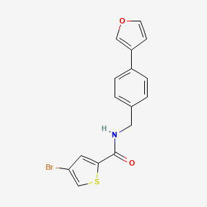 molecular formula C16H12BrNO2S B2397071 4-溴-N-(4-(呋喃-3-基)苄基)噻吩-2-甲酰胺 CAS No. 2034297-74-8