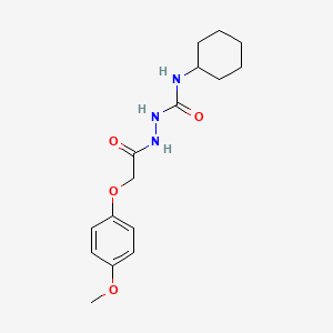 molecular formula C16H23N3O4 B2397075 1-Cyclohexyl-3-[[2-(4-methoxyphenoxy)acetyl]amino]urea CAS No. 816439-90-4