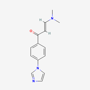 molecular formula C14H15N3O B2397094 (2Z)-3-(dimethylamino)-1-[4-(1H-imidazol-1-yl)phenyl]prop-2-en-1-one CAS No. 314268-64-9