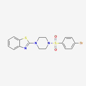 2-[4-(4-Bromophenyl)sulfonylpiperazin-1-yl]-1,3-benzothiazole