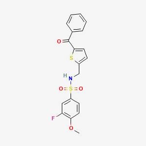 N-((5-benzoylthiophen-2-yl)methyl)-3-fluoro-4-methoxybenzenesulfonamide