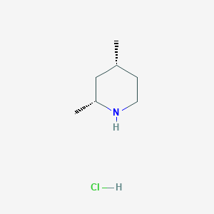 molecular formula C7H16ClN B2397102 (2R,4R)-2,4-dimethylpiperidine hydrochloride CAS No. 1165921-54-9; 258286-11-2; 67288-92-0