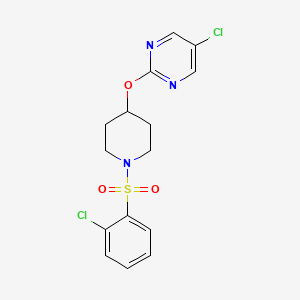 5-Chloro-2-[1-(2-chlorophenyl)sulfonylpiperidin-4-yl]oxypyrimidine