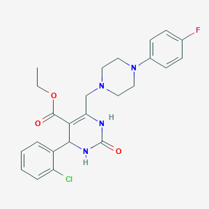 Ethyl 4-(2-chlorophenyl)-6-{[4-(4-fluorophenyl)piperazin-1-yl]methyl}-2-oxo-1,2,3,4-tetrahydropyrimidine-5-carboxylate
