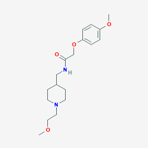 molecular formula C18H28N2O4 B2397109 N-((1-(2-methoxyethyl)piperidin-4-yl)methyl)-2-(4-methoxyphenoxy)acetamide CAS No. 953931-52-7